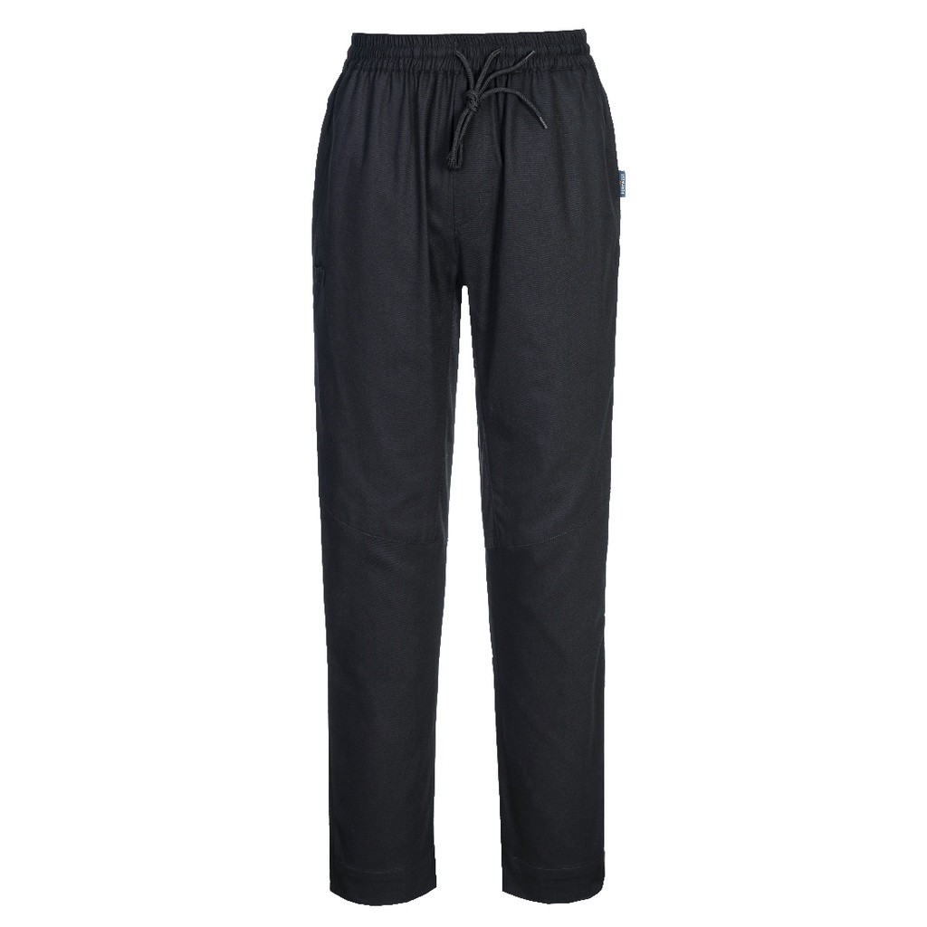 Pantaloni da cuoco Mesh Air in cotone – Nero