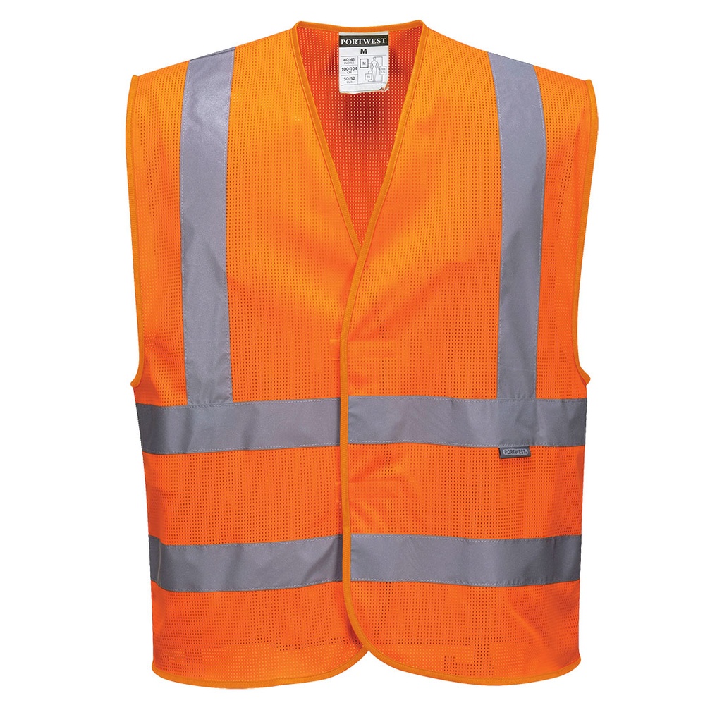 Gilet Banda Verticale MeshAir Hi-Vis – Arancione