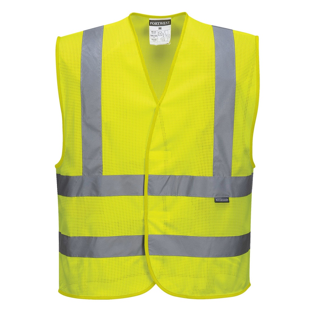 Gilet Banda Verticale MeshAir Hi-Vis – Giallo