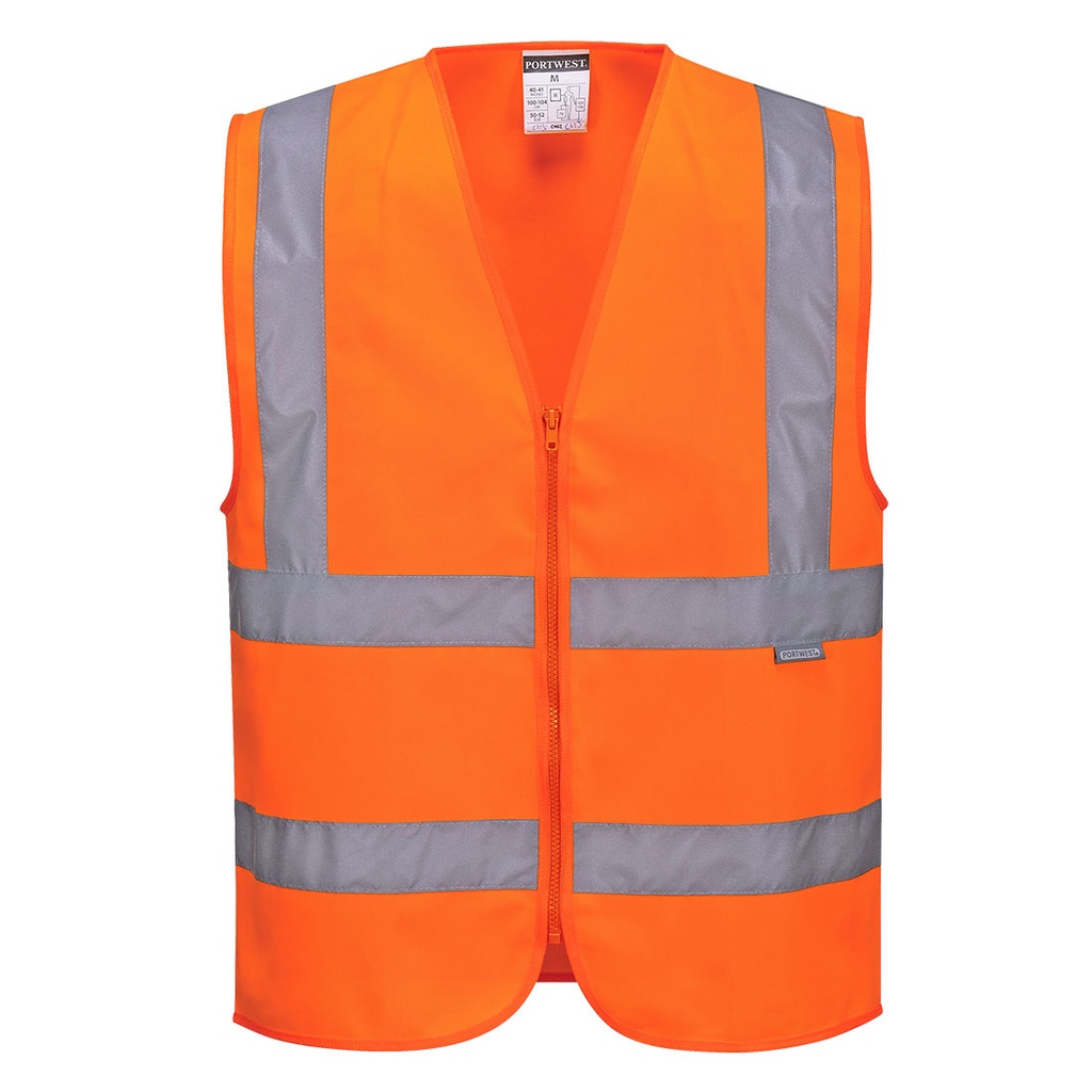 Gilet una banda orizzontale e due verticali Hi-Vis – Arancione