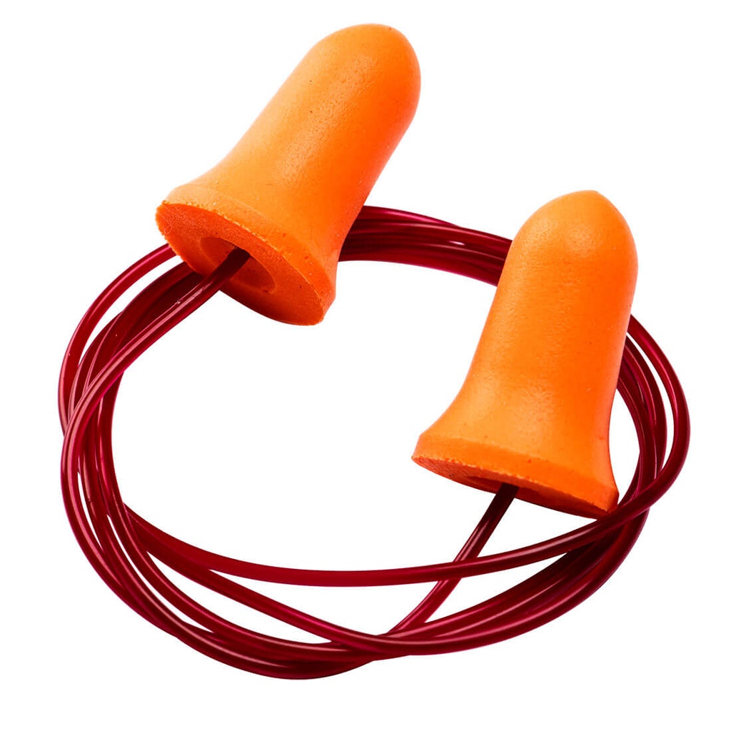 Inserti auricolari Bell Comfort in PU con cordino (200 paia) – Arancione