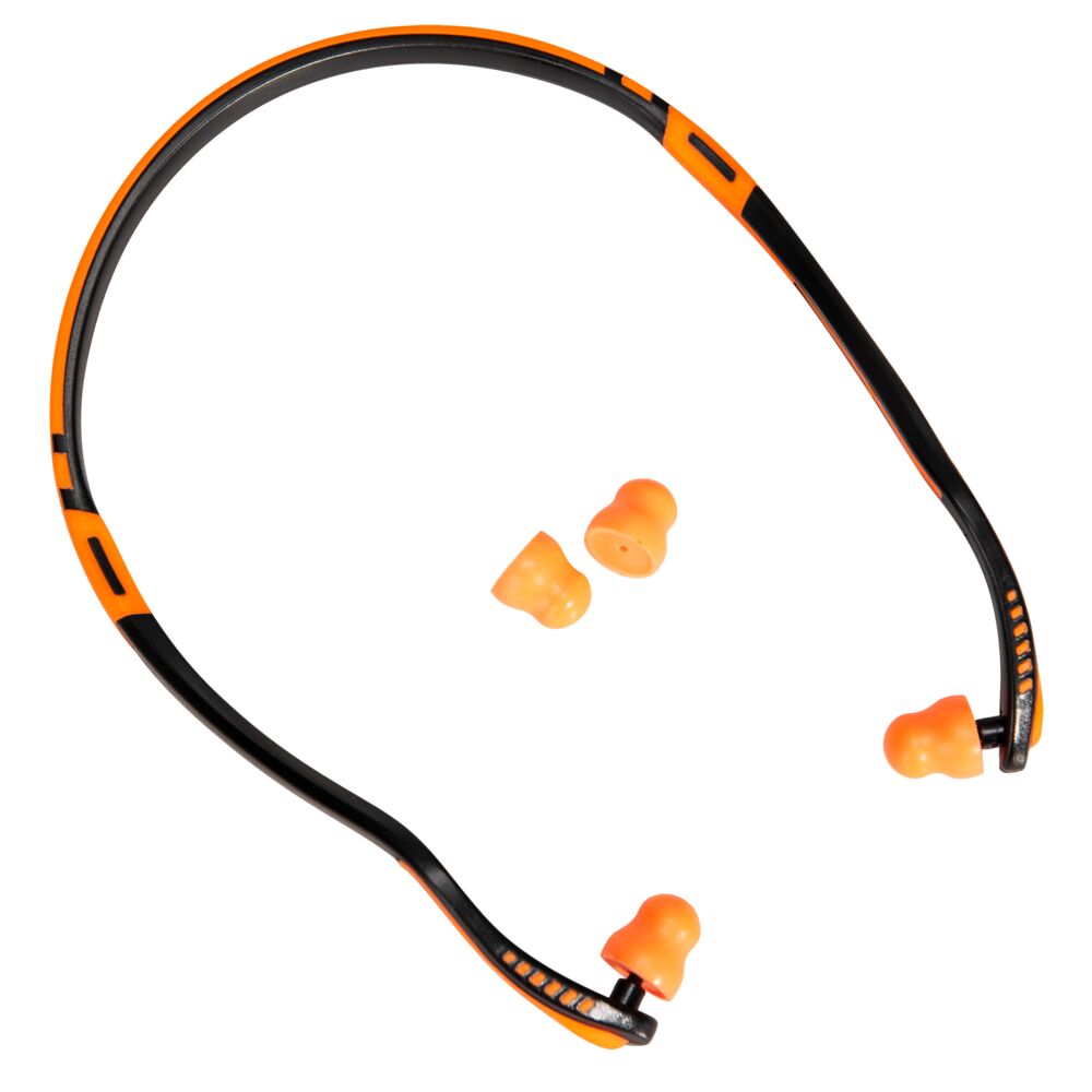Inserti auricolari Easy Fit in PU con cordino (2 paia) – Arancione