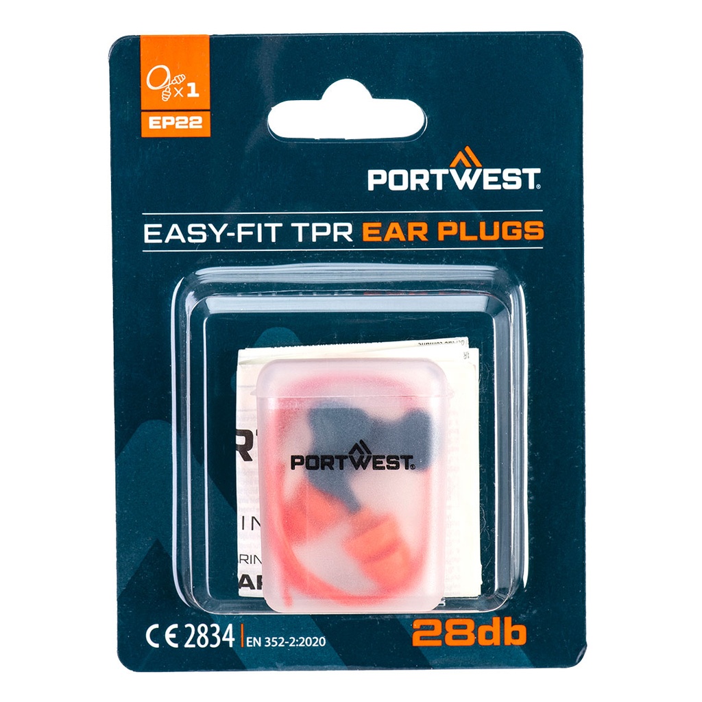Tappi in TPR  con cordino Easy Fit (1 paio) – Arancione