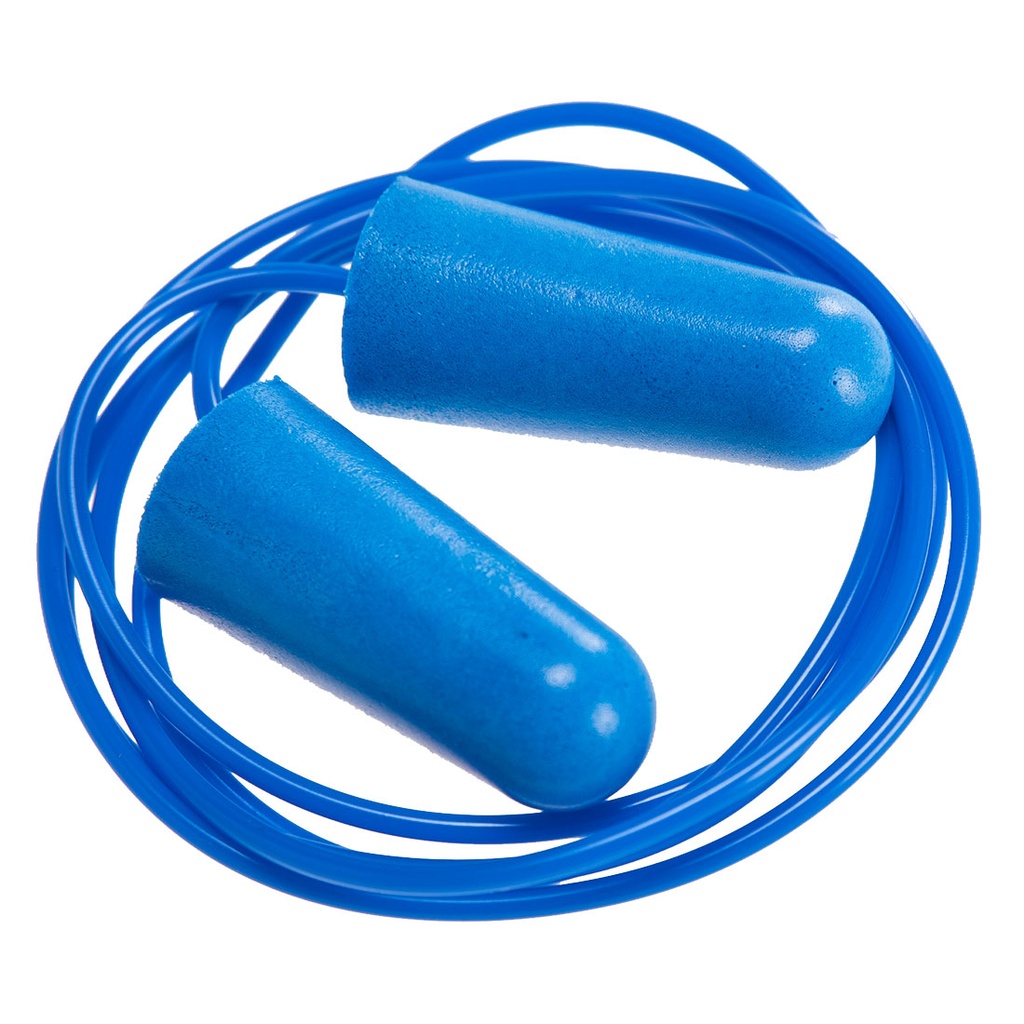 Tappi in PU rilevabili con cordino (200 paia) – Blu