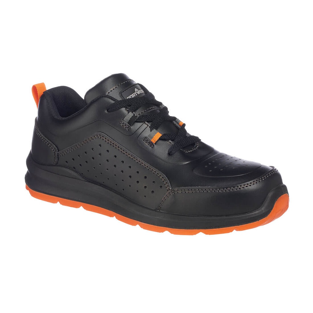 Scarpa traforata S1P in composito – Nero/arancione