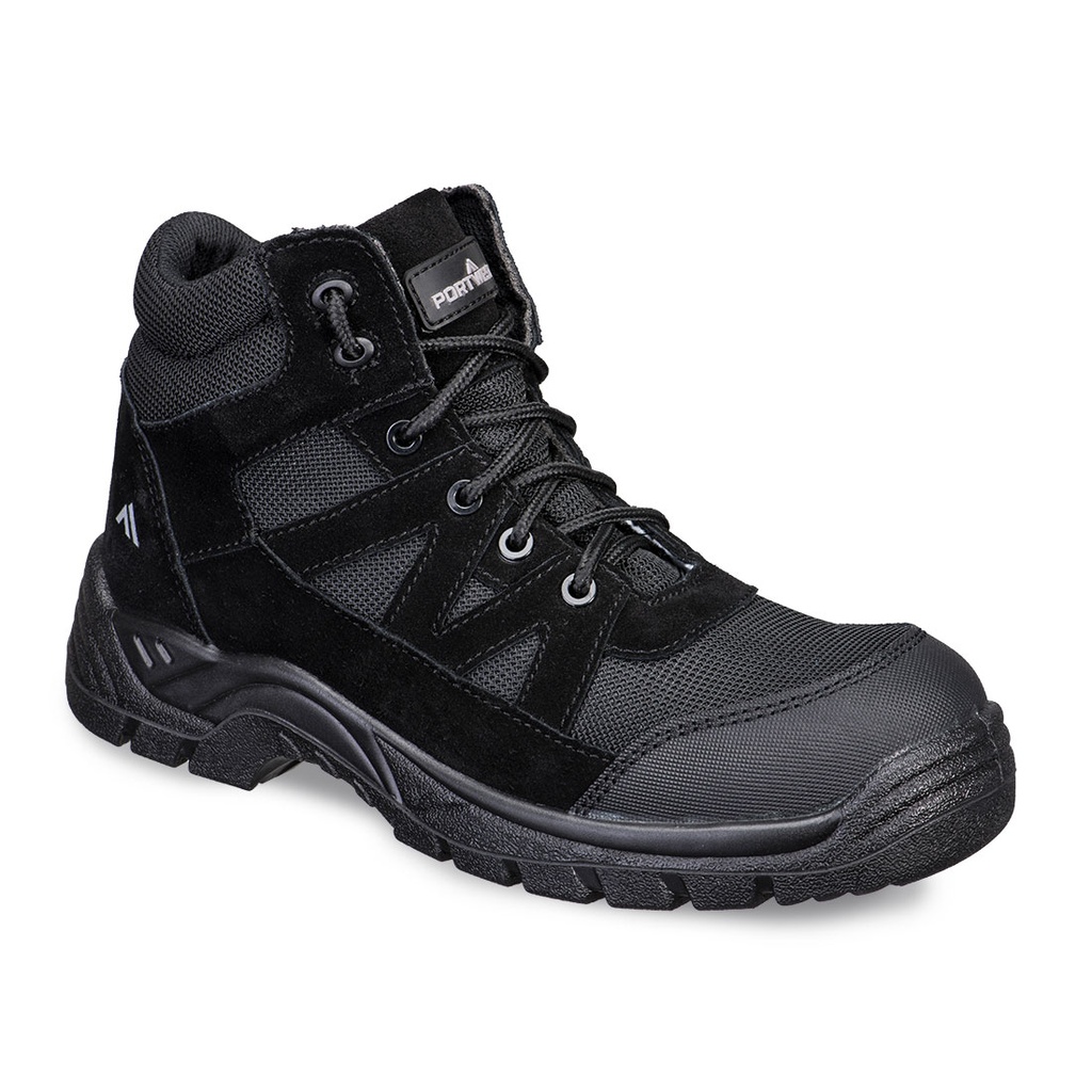 Stivaletto in composito in tessuto  scamosciato S1PL SR FO – Nero