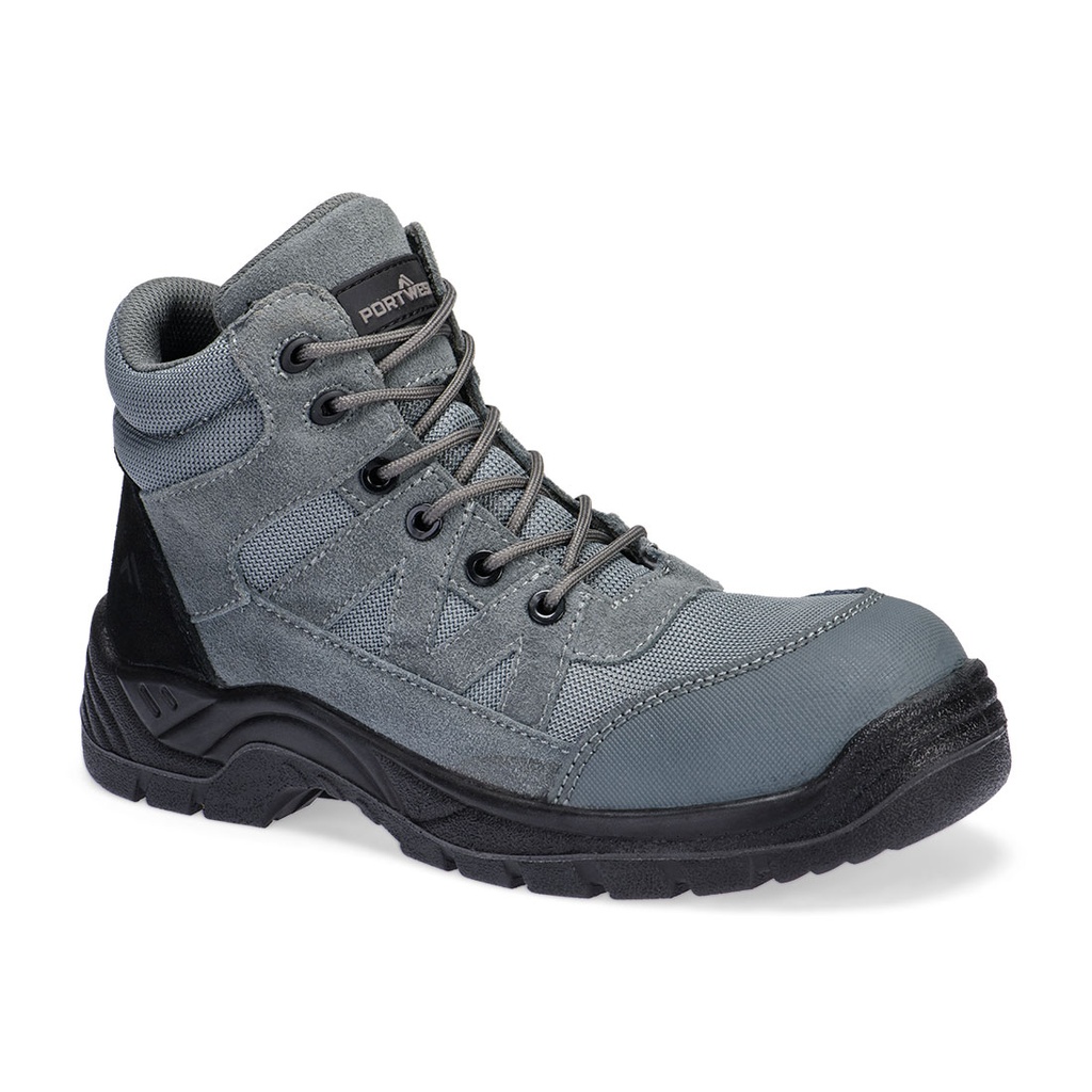 Stivaletto in composito in tessuto  scamosciato S1PL SR FO – Grigio metallo