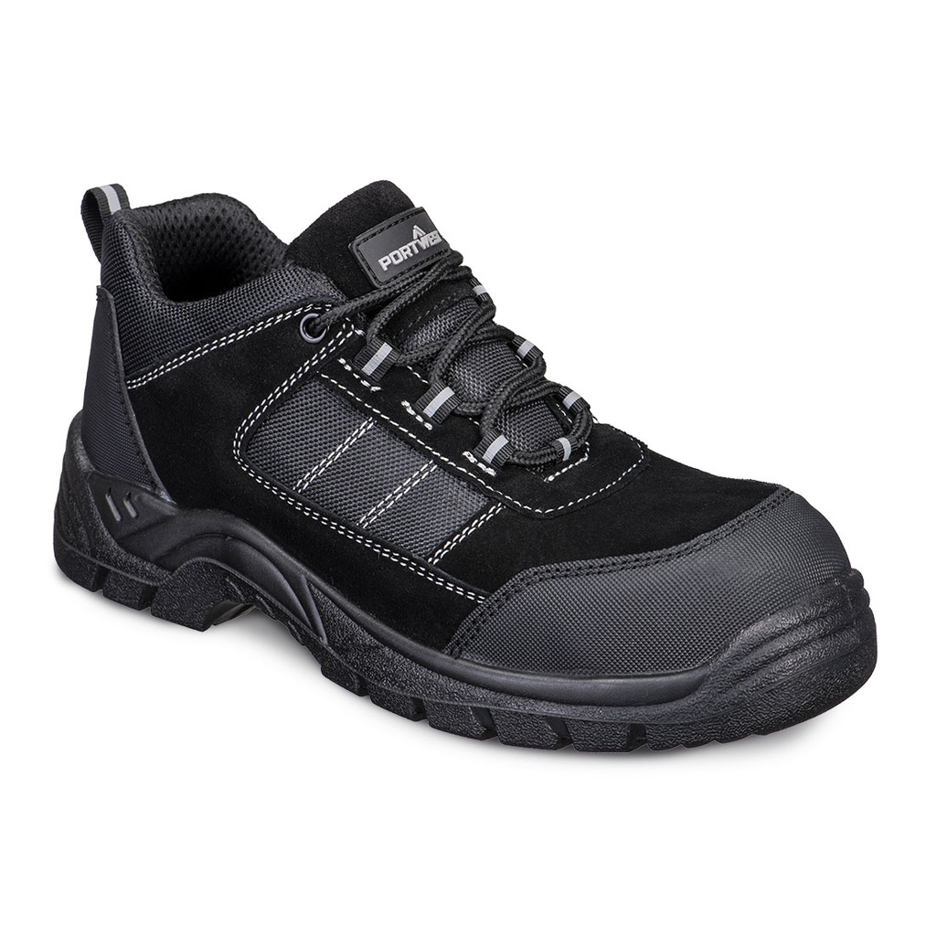 Stivaletto in composito in tessuto scamosciato S1 SR FO – Nero