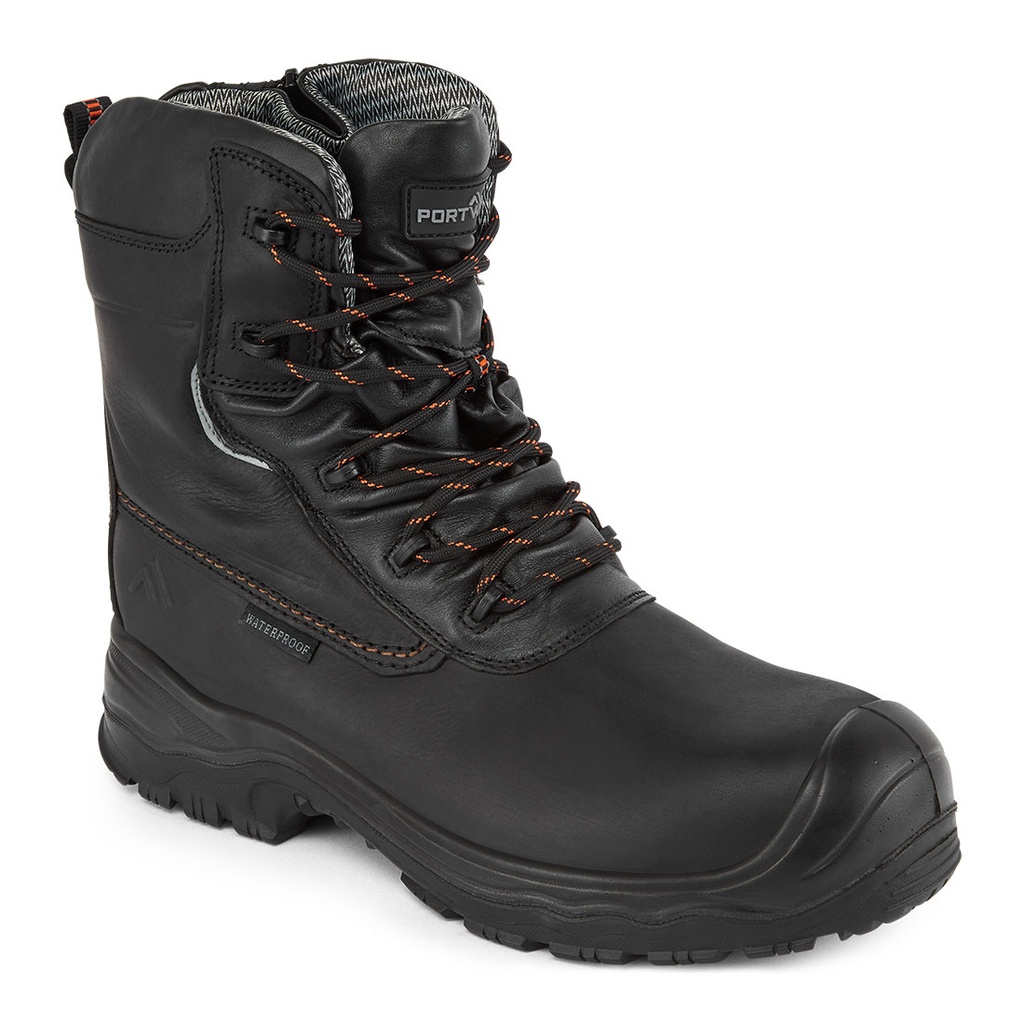 Scarponcino Portwest in composito Traction 7 pollici (18cm) S3 HRO CI WR – Nero