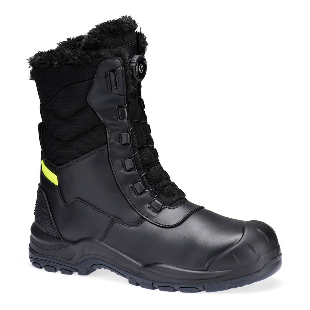 Stivale invernale in pelle d'acciaio S3L SC HRO CI SR – Nero