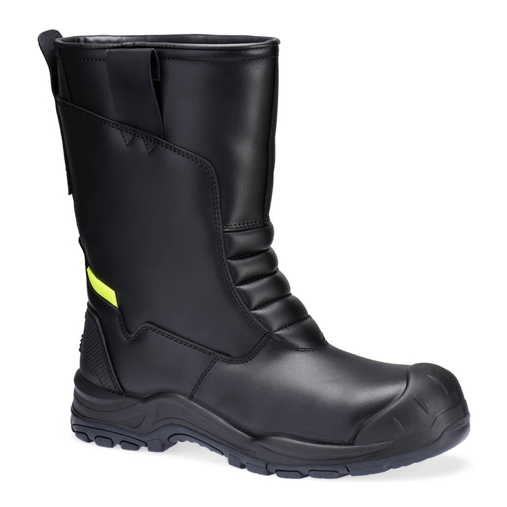 Stivale invernale in pelle e acciaio S3L SC HRO CI SR – Nero