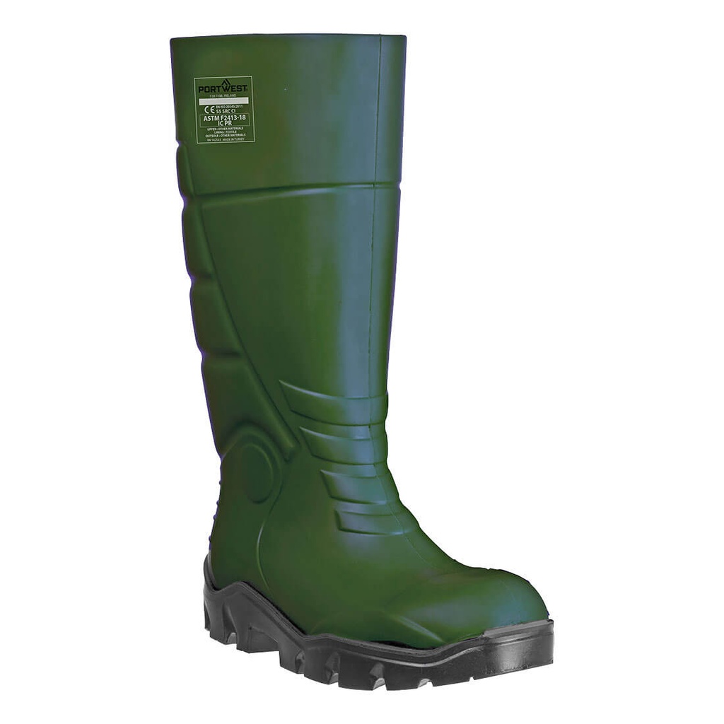 Stivale Wellington in PU S5 CI FO – Verde