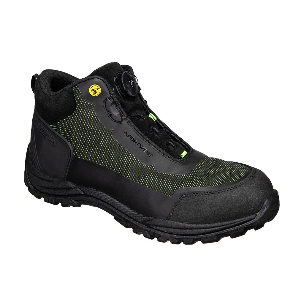 Scarponcino Bevel in composito S3S ESD SR FO – Nero/verde