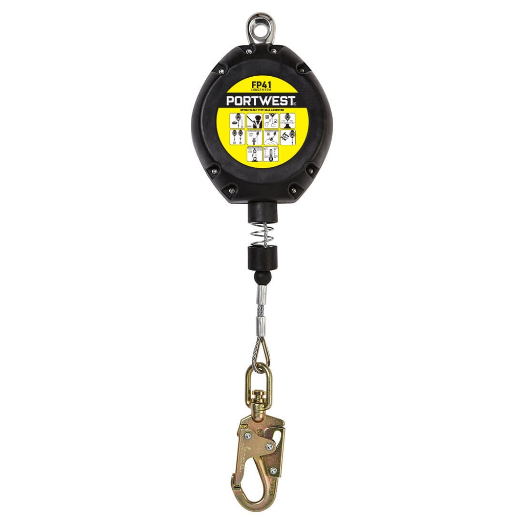 Arrotolatore retrattile da 10 m – Nero
