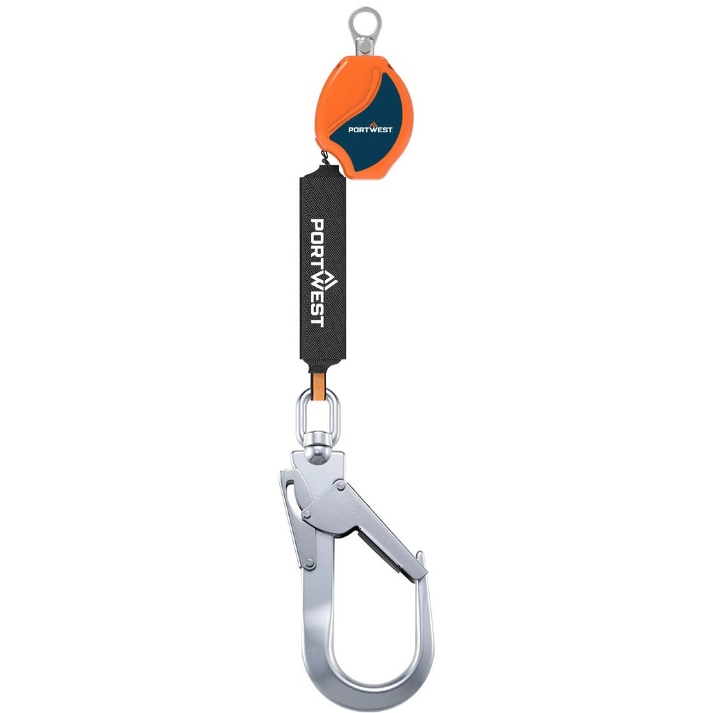 Linea vita retrattile automaticamente da 2 m 140kg – Arancione/nero (O8R)