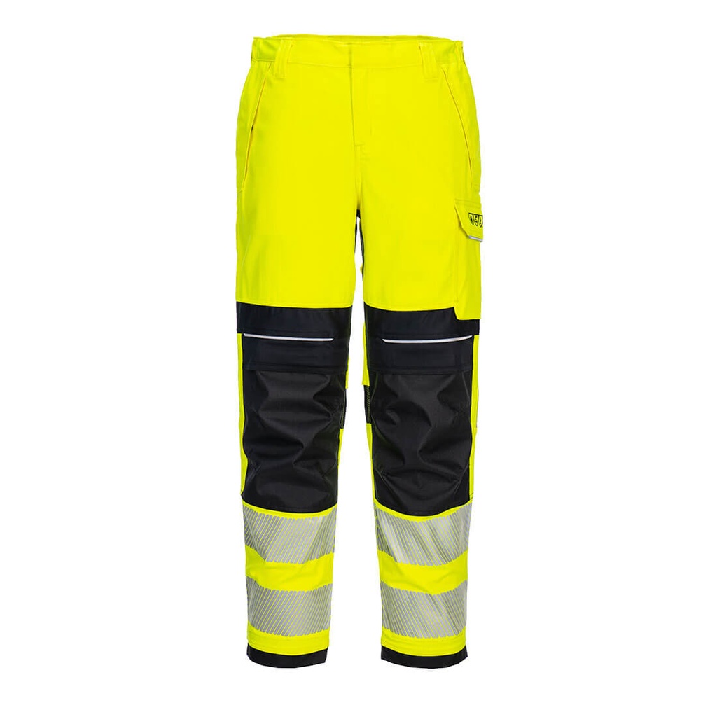 Pantaloni da lavoro da donna PW3 FR Modaflame Hi-Vis – Giallo/nero