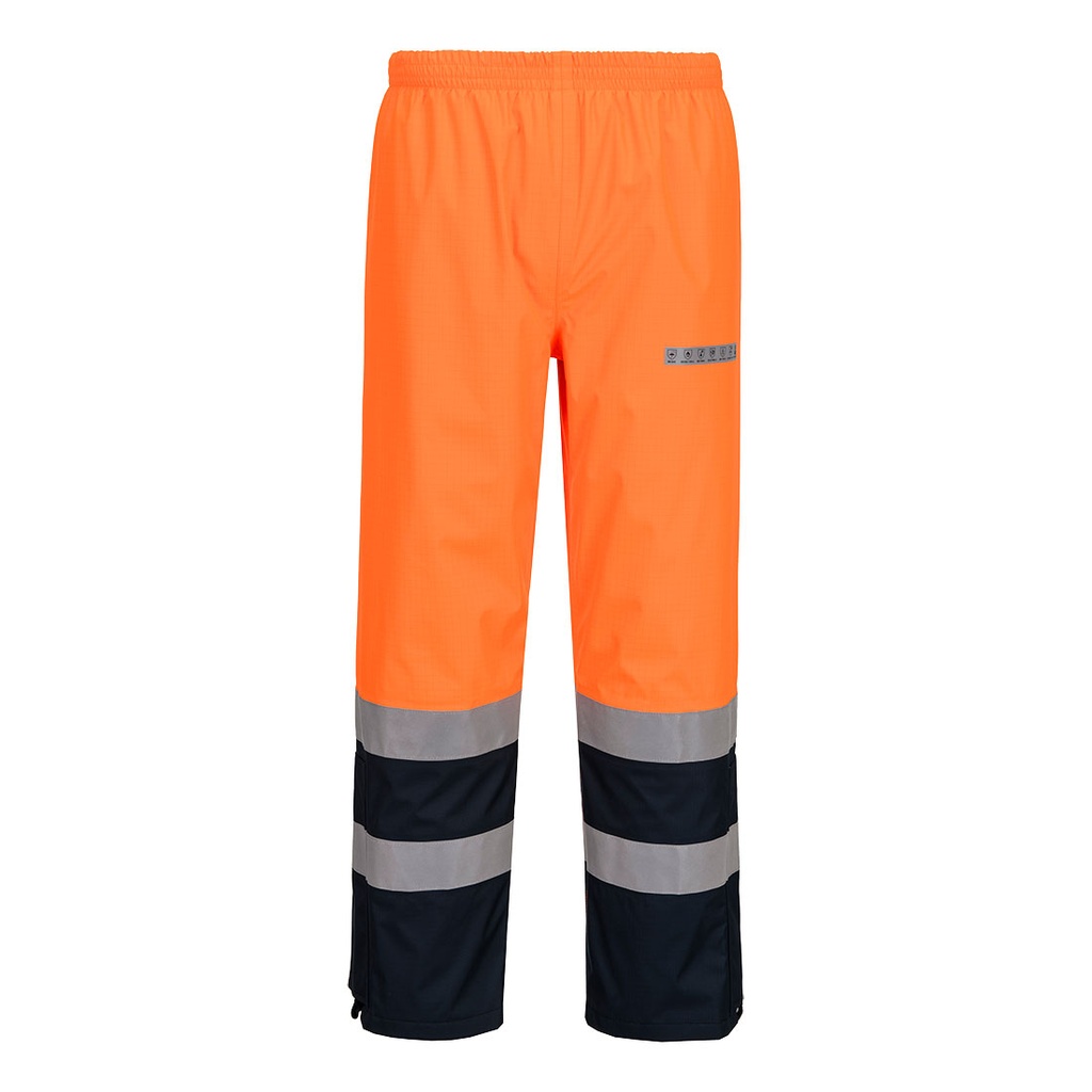 Pantalone leggero Rain+ Hi-Vis arco elettrico – Arancione/blu navy