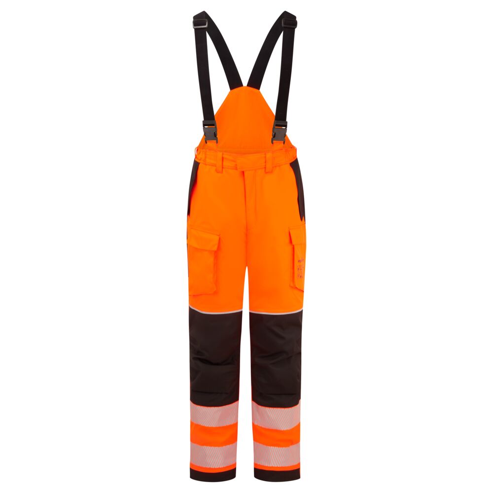 PW3 FR Modaflame Rain+ Hi-Vis Pantaloni invernali con tasche holster – Arancione/nero