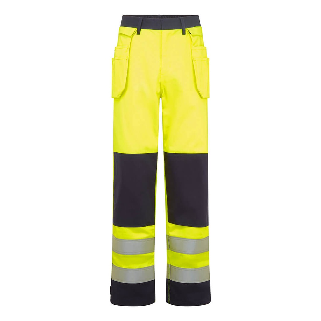 Bizflame Work Hi-Vis Contrast FR Holster Trousers – Giallo/blu navy