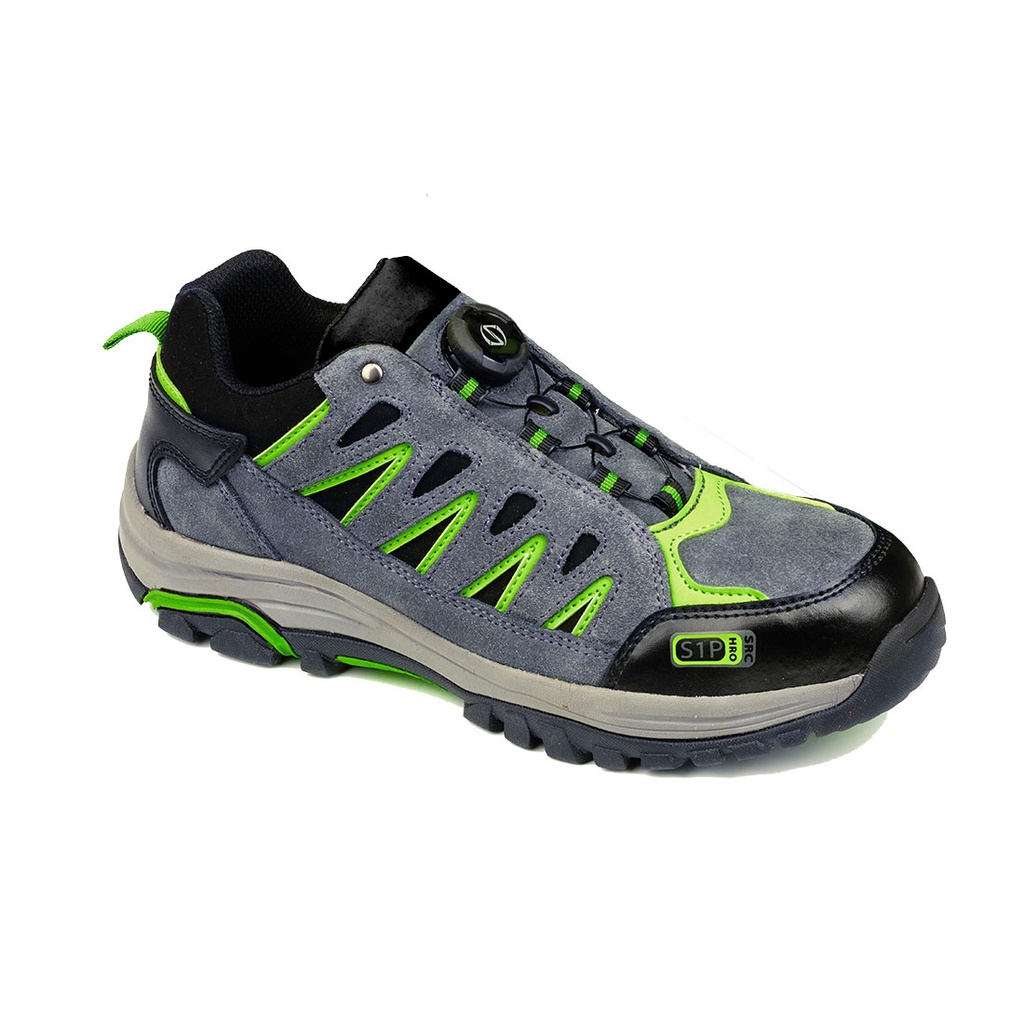 Scarpa sportiva Steelite con lacci di sicurezza S1P HRO – Grigio/verde (GGN)