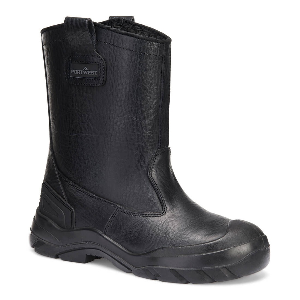 Stivale Rigger invernale in pelle e acciaio S3 CI HI FO SC SR – Nero