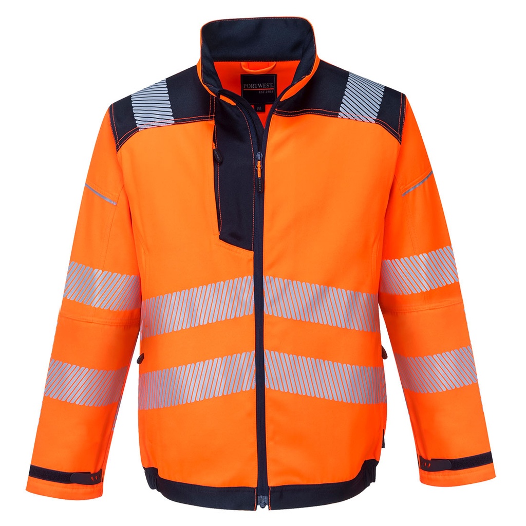PW3 Giacca da lavoro Hi-Vis – Arancione/blu navy