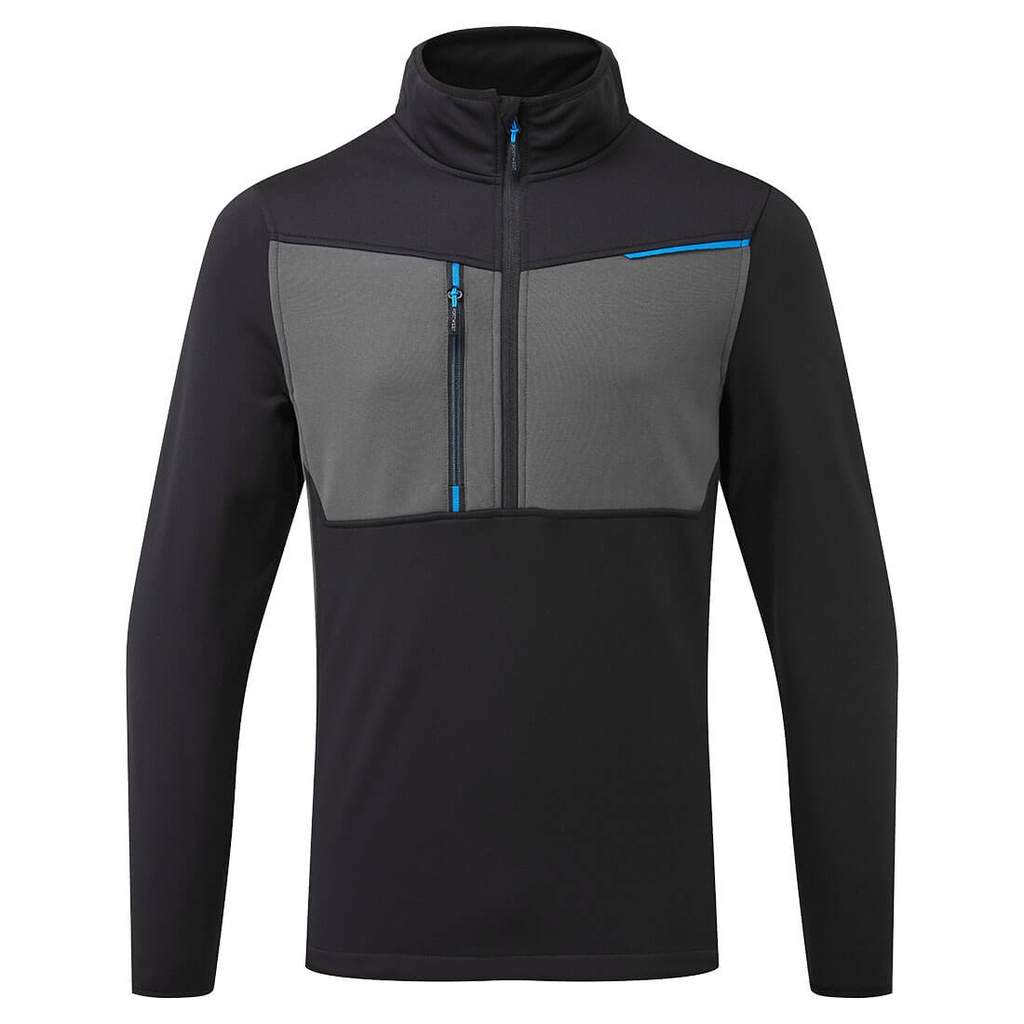 WX3 Felpa mezza zip – Nero