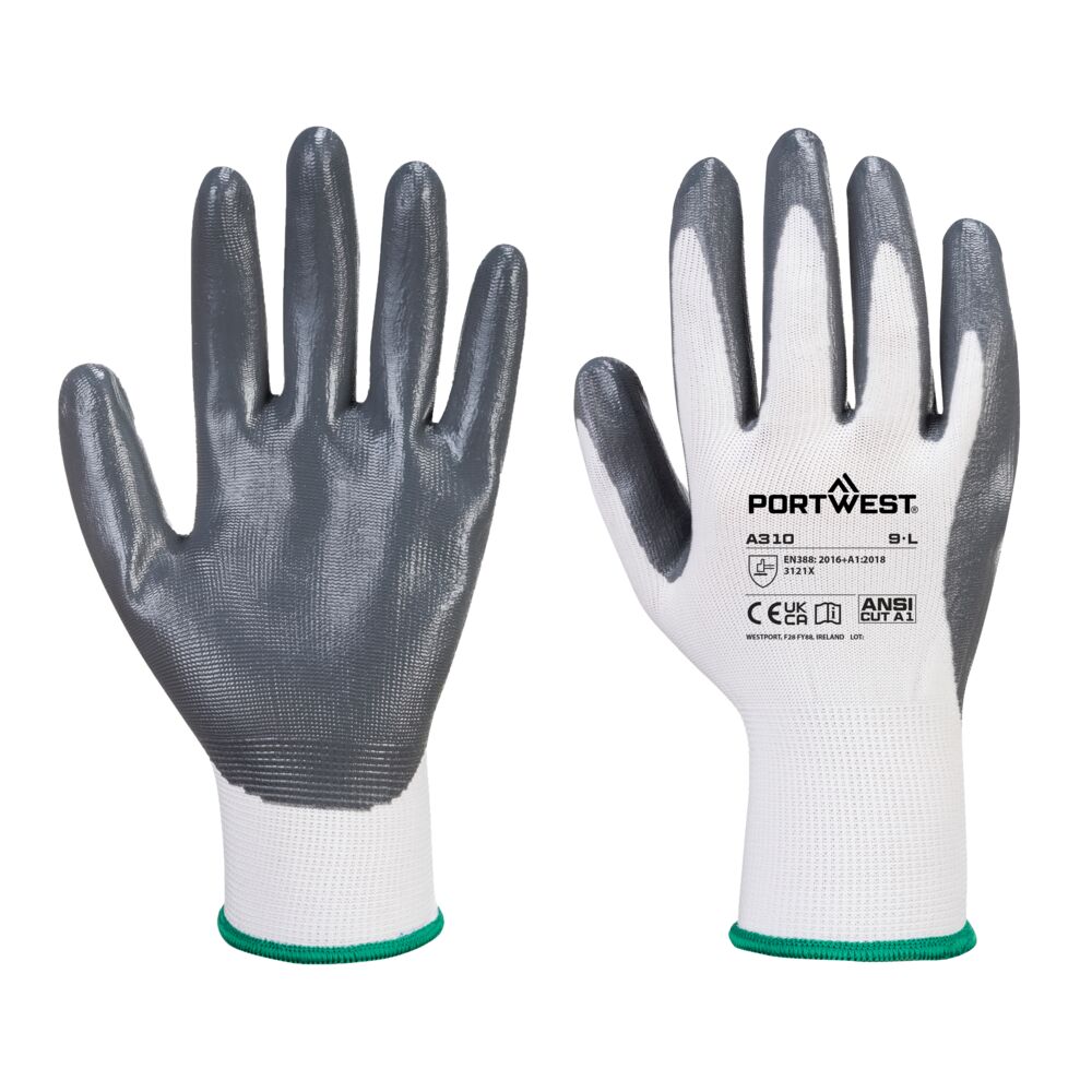 Guanto Vending Flexo Grip (288 paia) – Bianco/grigio (W7R)