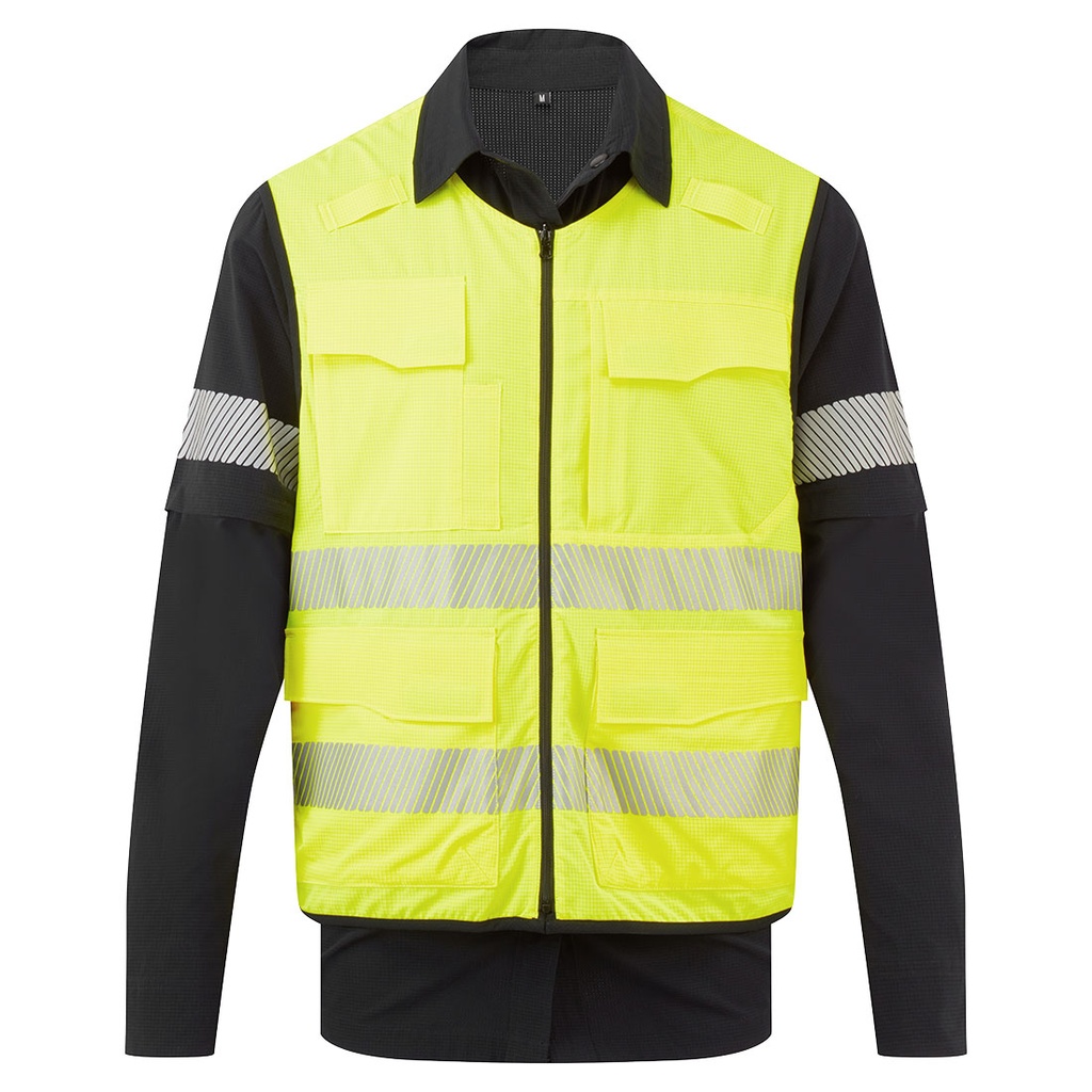Camicia Ultimate Modular Hi-Vis 5 in 1 – Nero/giallo