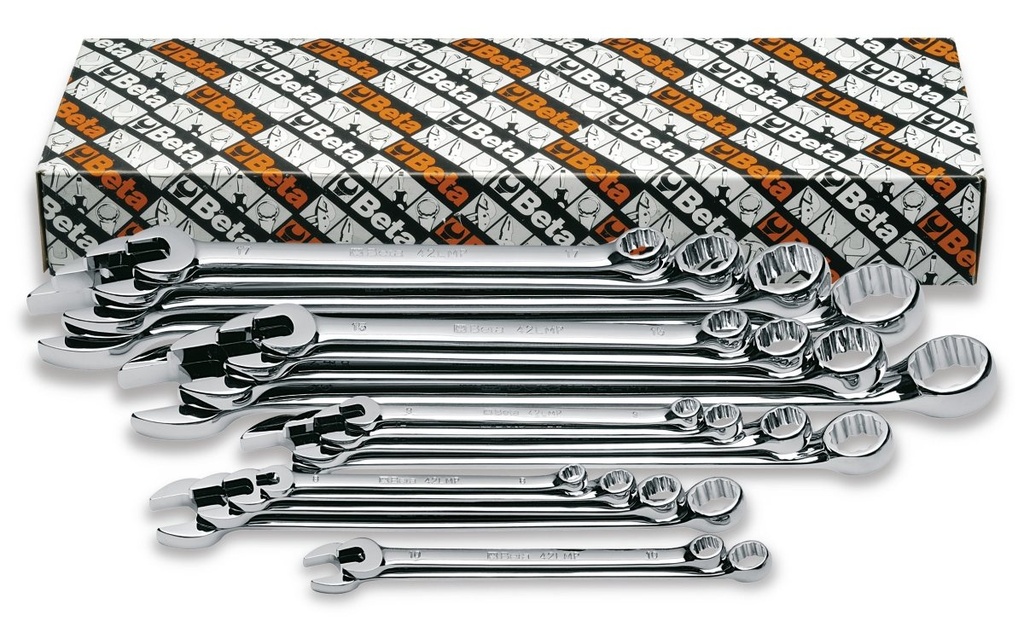 [000420552] Serie di 18 chiavi combinate lunghe Beta 42LMP/S18