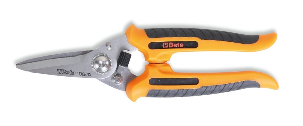 [011300002] Forbici multiuso lame diritte in acciaio inossidabile con microdentatura Beta 1130BMX