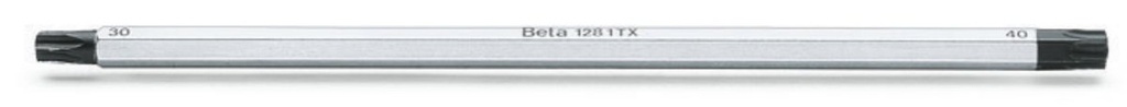 [012810352] Giravite bivalenti per viti con impronta Torx® cromato, punte nere Beta 1281TX/4