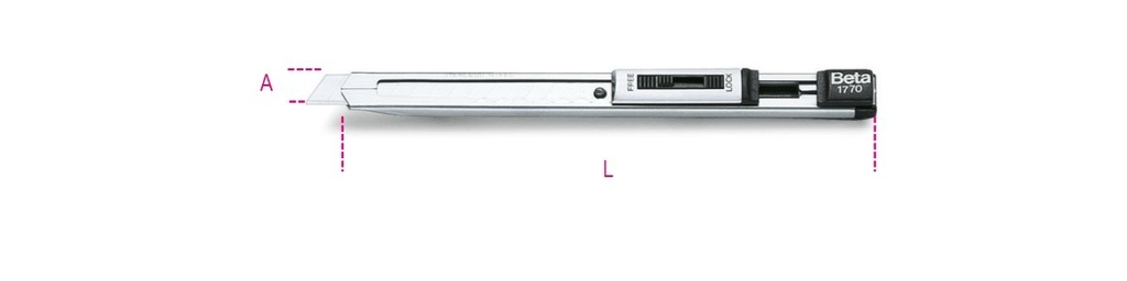 [017700001] Cutter extra piatto fornito con 2 lame Beta 1770