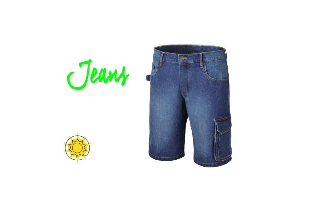 [075290052] Bermuda jeans da lavoro elasticizzati Beta 7529 L