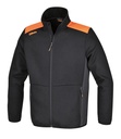 [075650403] Felpa zip lunga, nera con inserti in grigio antracite Beta 7565NG L