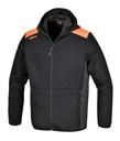 [075660403] Felpa zip lunga con cappuccio, nera con inserti in grigio antracite Beta 7566NG L