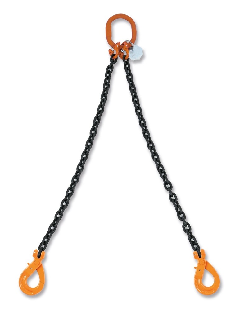 [080920361] Pendente per sollevamento catena a 2 bracci, ganci Self-Locking grado 8 Beta 8092SL D16-1