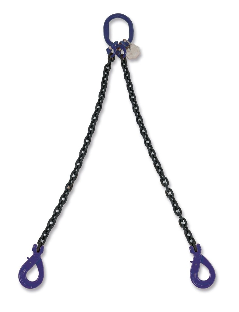 [080921204] Pendente per sollevamento catena a 2 bracci, ganci Self-Locking G10 Beta 8092SL/G10 D6-4