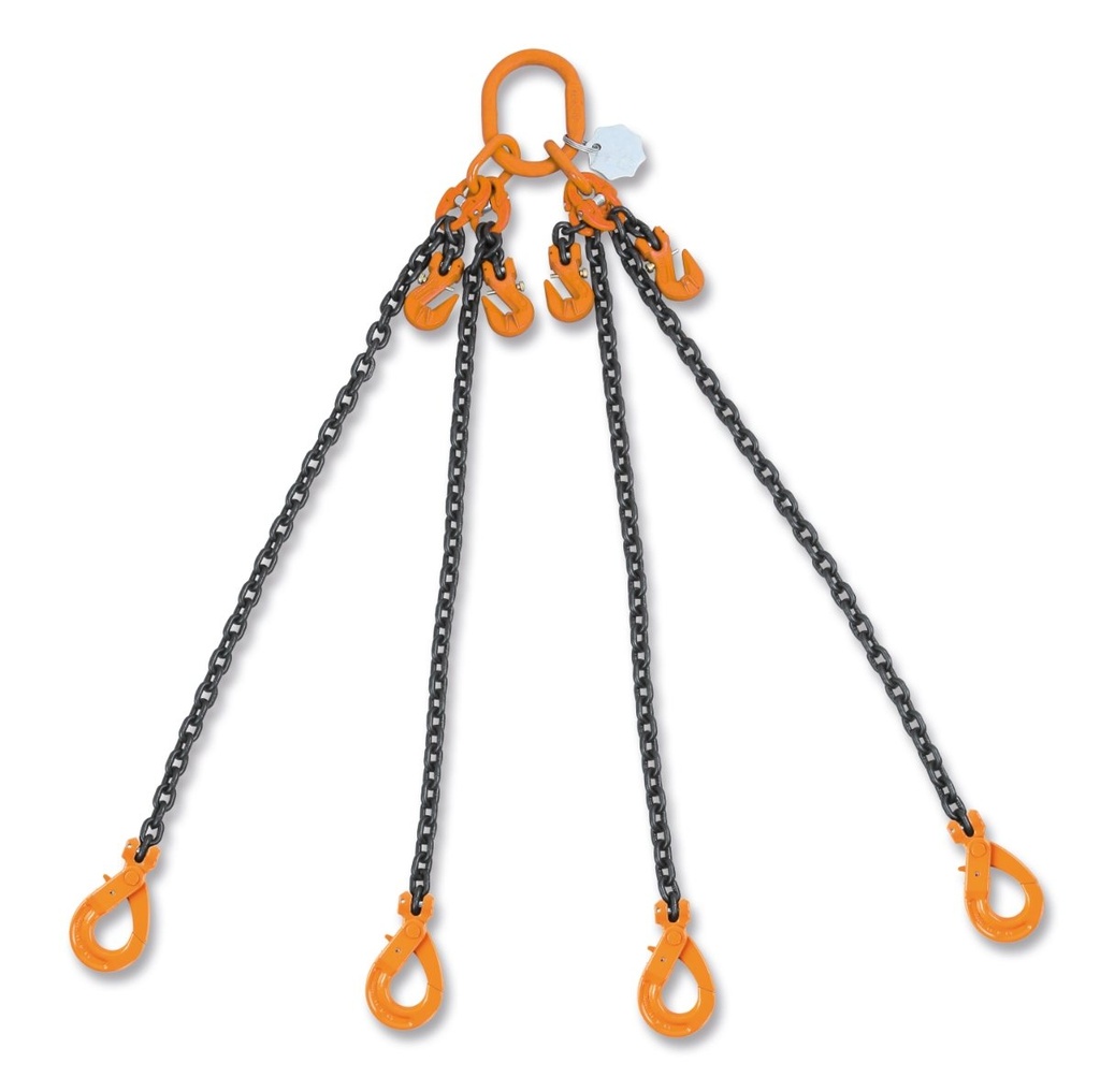 [080980404] Pendente per sollevamento con ganci Self-Locking e accorciatori catena a 4 bracci, grado 8 Beta 8098SL D20-4