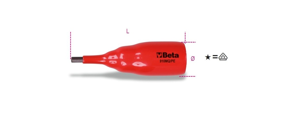 [009100604] Chiavi a bussola maschio esagonale Beta 910MQ-PE 4