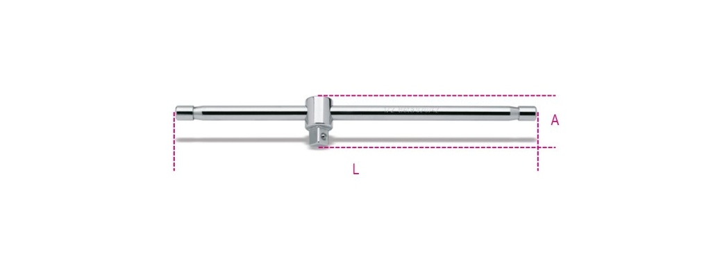 [009200854] Quadro maschio 1/2" con spina scorrevole cromato Beta 920/42