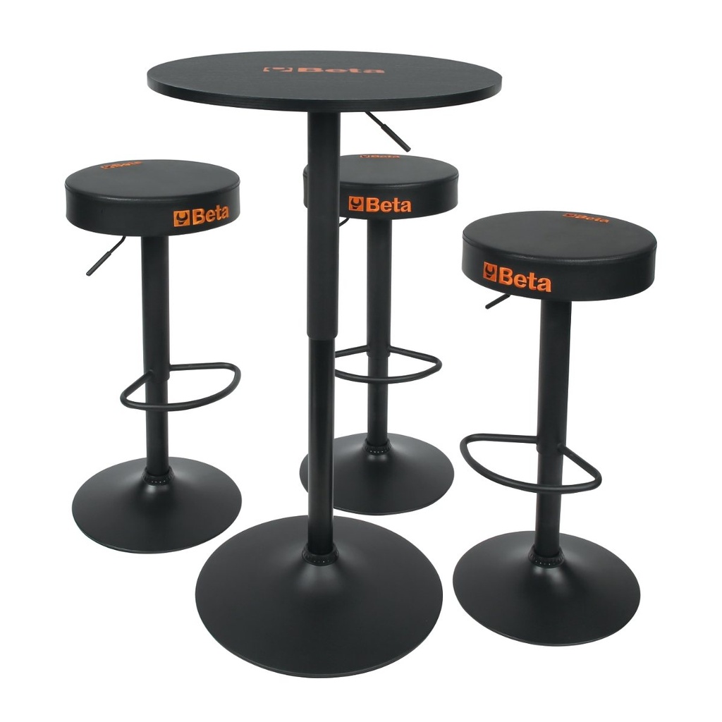 [095660500] Set arredo composto da tavolo e tre sgabelli regolabili in altezza Beta 9566K