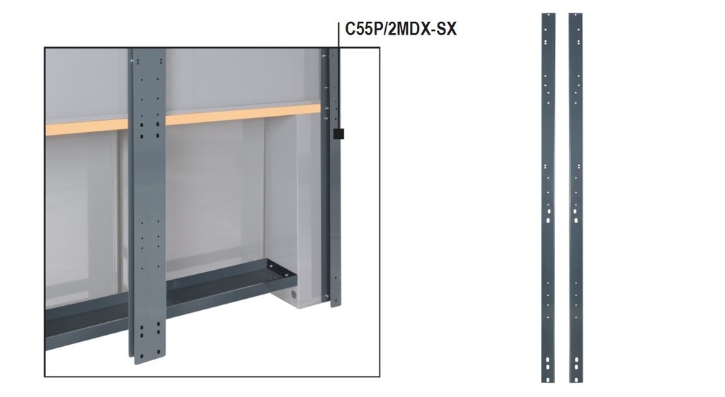 [055000253] Coppia di montanti DX-SX pareti Beta C55P/2MDX-SX