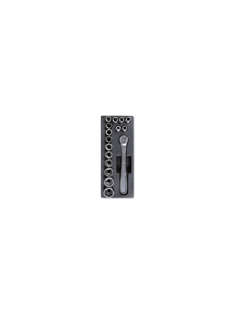 [024240099] Termoformato rigido in ABS bussole esagonali da 1/2" Beta Inox Beta T99
