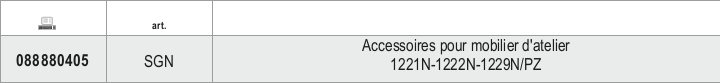 Tabella misure – Accessori per lamierati Beta SGN