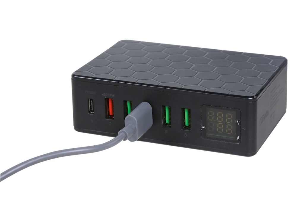Base di ricarica multi-presa a 6 porte USB per ricarica multipla. Beta 9549MPC