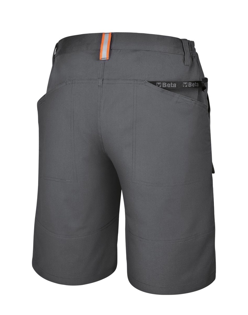 Bermuda da lavoro in 100% cotone elasticizzato grigio, comodi e resistenti Beta 7931MG XS