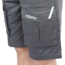 Bermuda da lavoro in 100% cotone elasticizzato grigio, comodi e resistenti Beta 7931MG XXXL