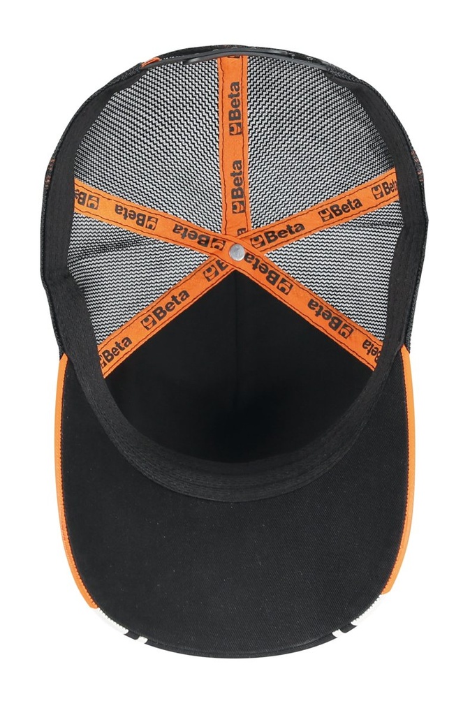 Cappellino Beta trucker nero con visiera curva Beta 9525TR