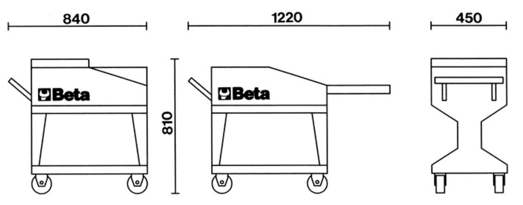 Carrello Tank con mensola Beta C25